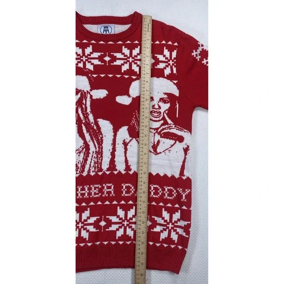 BarStool Sports Call Her Daddy Christmas Holiday Graphic Ugly Sweater Size Small - Picture 3 of 5
